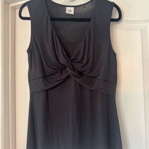 CAbi Black Sleeveless Tie Front Blouse- NWOT!!!